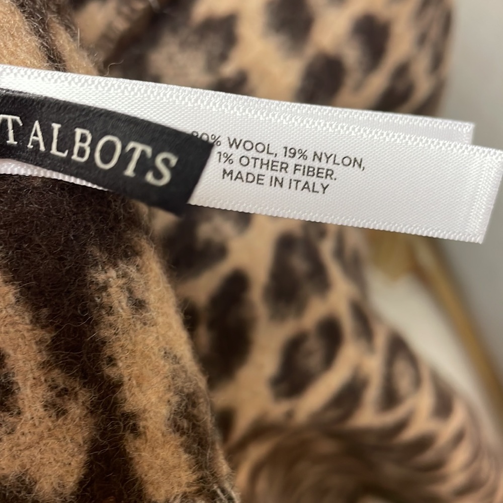 Talbots Wool Leopard Wrap - Picture 4 of 10